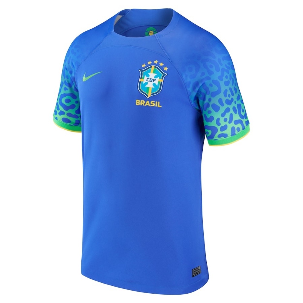 NWT Nike Blue Brazil National Team 2022-23 Breathe Stadium Replica Blank jersey
